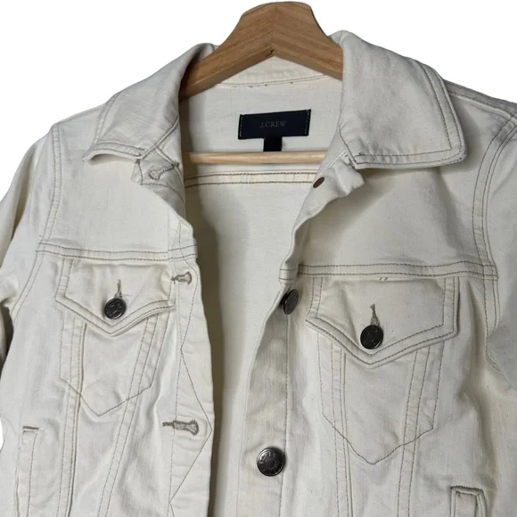 J.Crew Denim Jacket In Ecru Wash - Picture 4 of 9
